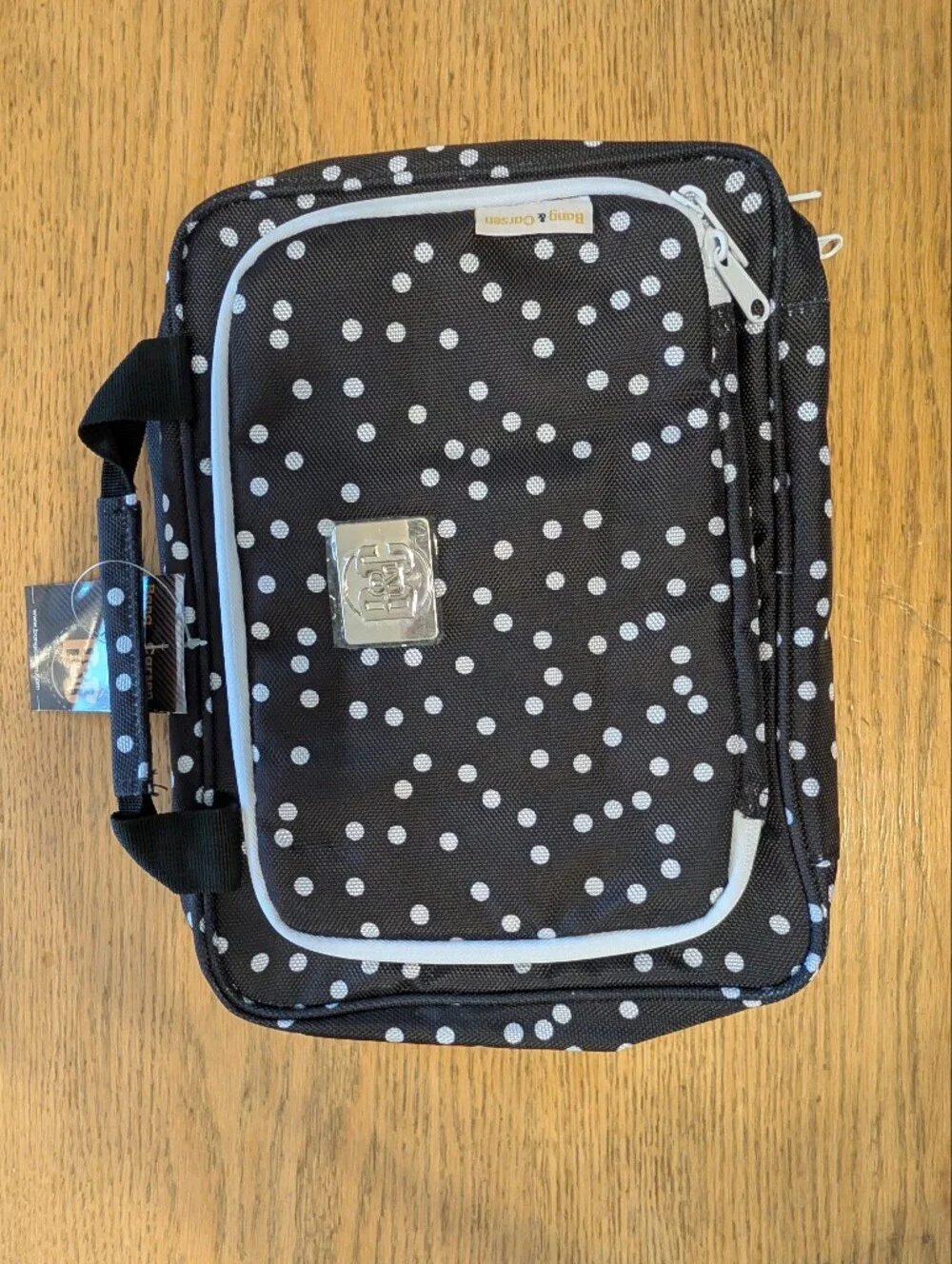 Bang & Carsten Large Hanging Travel Makeup Bag Folding Zipper Pockets, Black